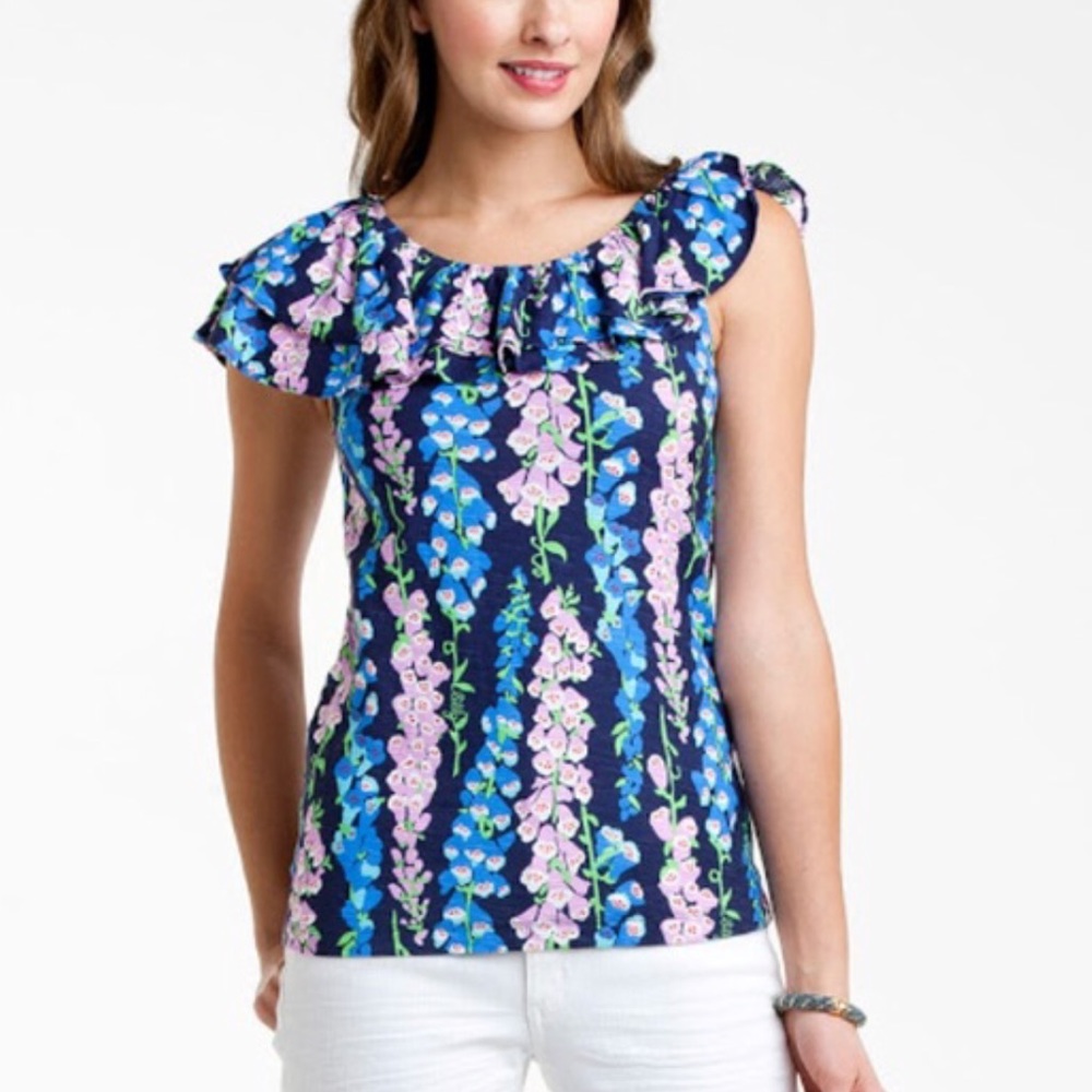 |•Lilly Pulitzer•| Wynn Ruffle Blouse